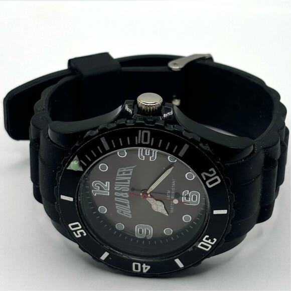 Black Gold & Silver Men's Watch - Picture 3 of 3